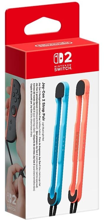 Nintendo Switch 2 Joy-Con 2 Strap (Pair) **LIGHT BLUE  LIGHT RED**  (wii)