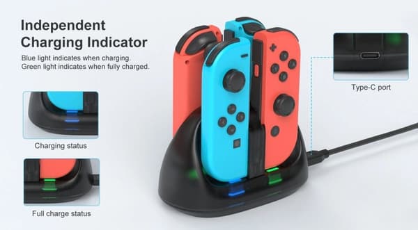 Deep Explorer - 4 In 1 Charging Station (Nintendo Switch)