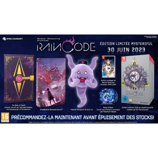 Master Detective Archives: RAIN CODE - "Mysteriful" Limited Edition • Nintendo Switch-spel- USED