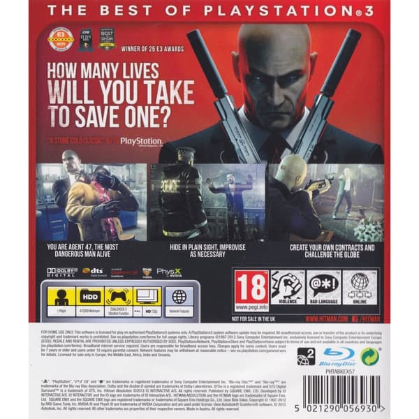 Hitman Absolution Playstation 3 PS3 Essentials (Brukt)