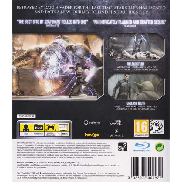 Star Wars The Force Unleashed II Playstation 3 PS3 (Begagnad)