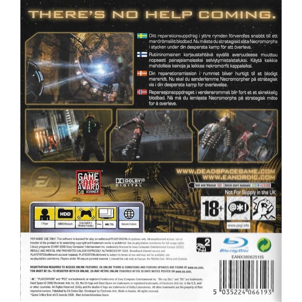 Dead Space Playstation 3 PS3 Nordic (Begagnad)