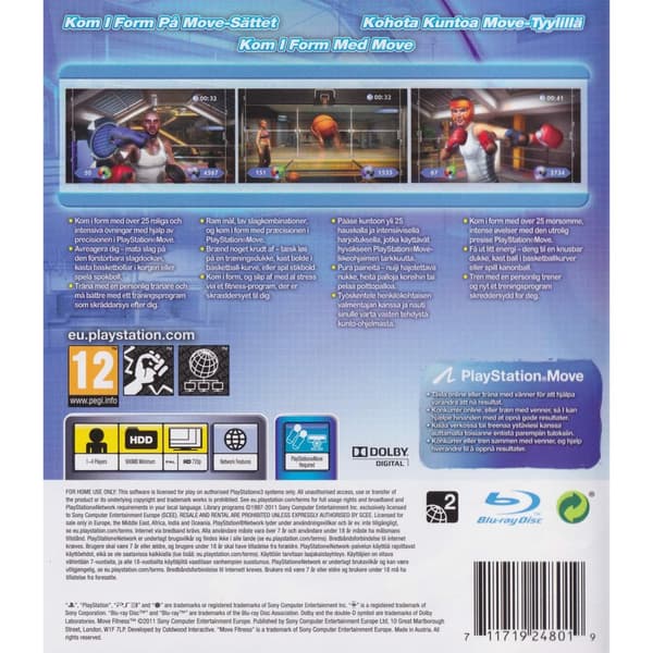 Move Fitness Playstation 3 PS3 Move Nordic (Begagnad)