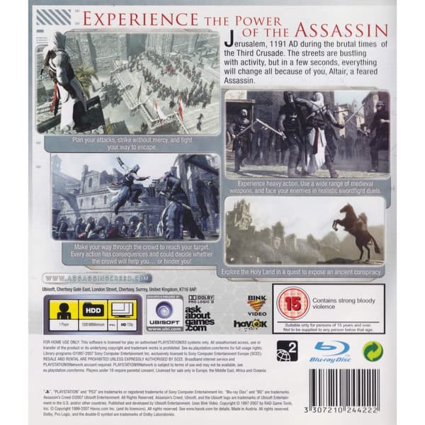 Assassins Creed Playstation 3 PS3 (Brukt)