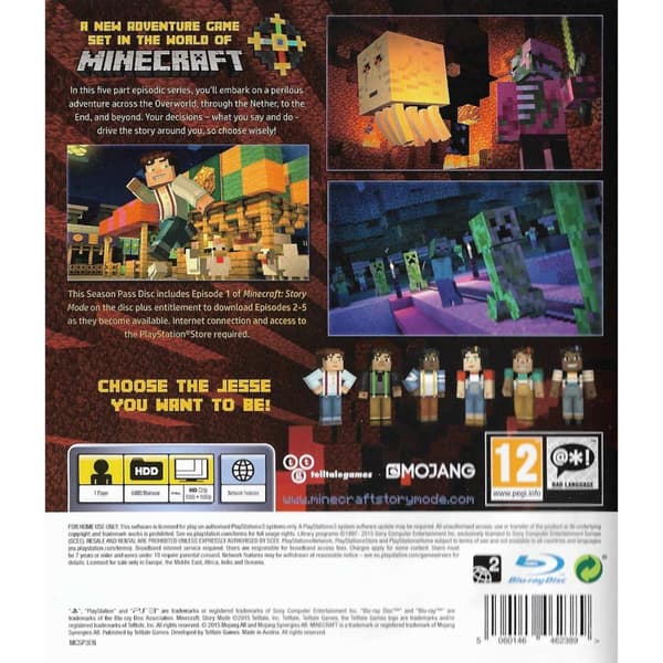 Minecraft Story Mode Playstation 3 PS3 (Begagnad)