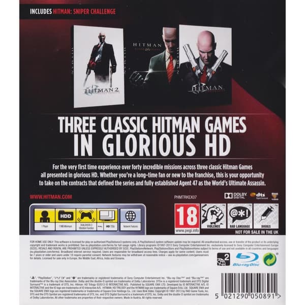Hitman HD Trilogy Playstation 3 PS3 Classics HD (Brukt)