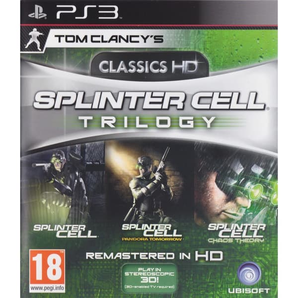 Tom Clancys Splinter Cell Trilogy Playstation 3 PS3 Classics HD (Begagnad)