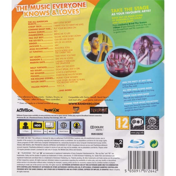 Band Hero Playstation 3 PS3 (Brukt)