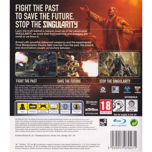 Singularity Playstation 3 PS3 (Begagnad)