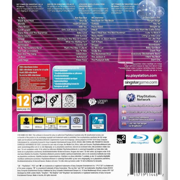 Singstar Dance Playstation 3 PS3 Nordic (Begagnad)