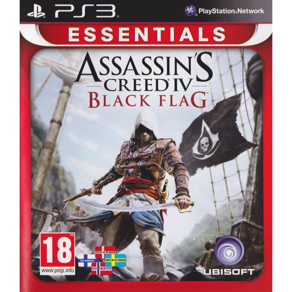 Assassins Creed IV Black Flag Playstation 3 PS3 Essentials Nordic (Brukt)