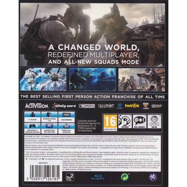 Call of Duty Ghosts Playstation 4 PS4 (Käytetty)