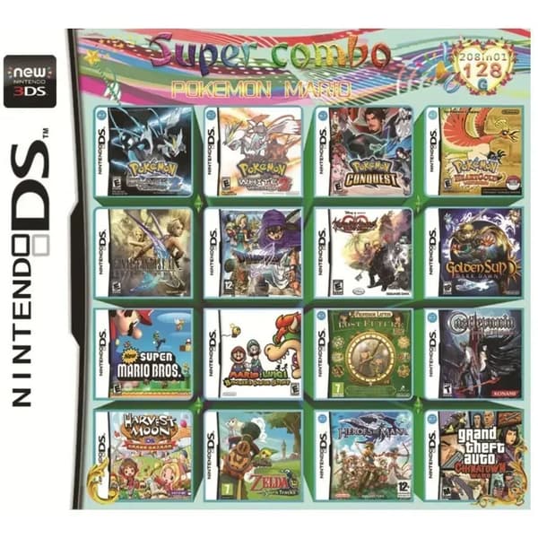 208 in 1 Nintendo DS, 3DS, DS Lite Compilation Game Cartridge Video Games