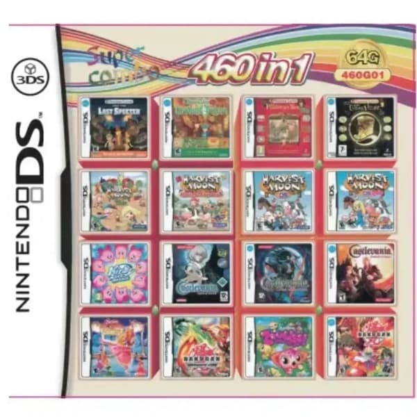 460 in 1 Nintendo DS, 3DS, DS Lite Compilation Game Cartridge Video Games