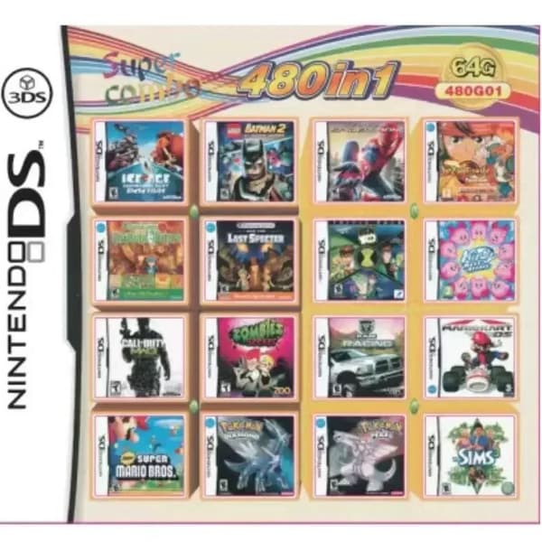 480 in 1 Nintendo DS, 3DS, DS Lite Compilation Game Cartridge Video Games