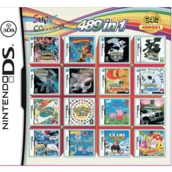 489 in 1 Nintendo DS, 3DS, DS Lite Compilation Game Cartridge Video Games