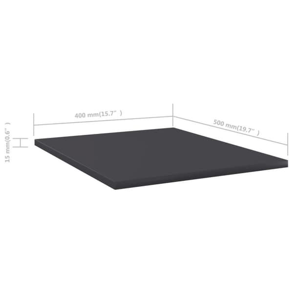 vidaXL Hylleplater 8 stk grå 40x50x1,5 cm sponplate