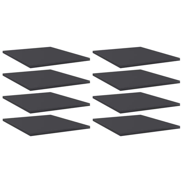 vidaXL Hylleplater 8 stk grå 40x50x1,5 cm sponplate