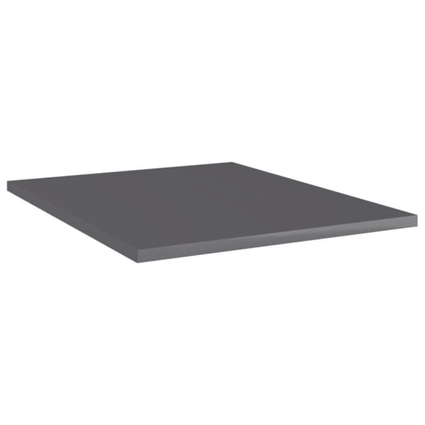 vidaXL Kirjahyllytasot 8 kpl korkeakiilto harmaa 40x50x1,5cm lastulevy