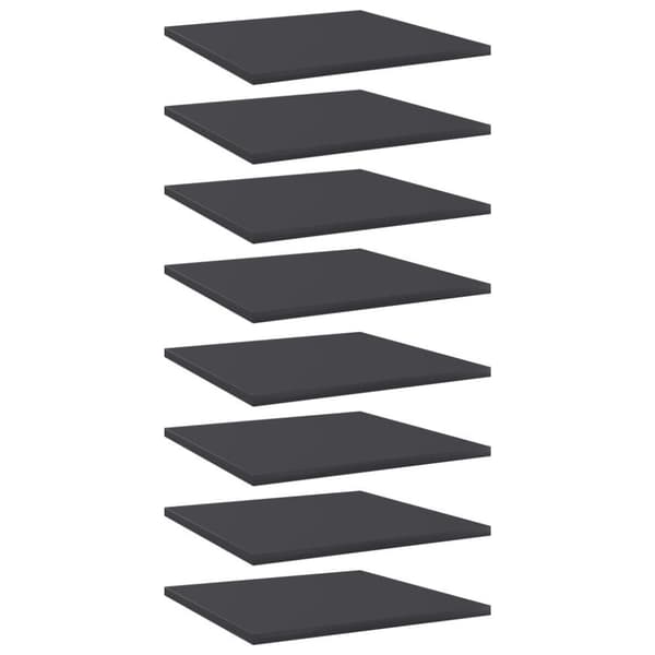 vidaXL boghylder 8 stk. 40x40x1,5 cm spånplade grå