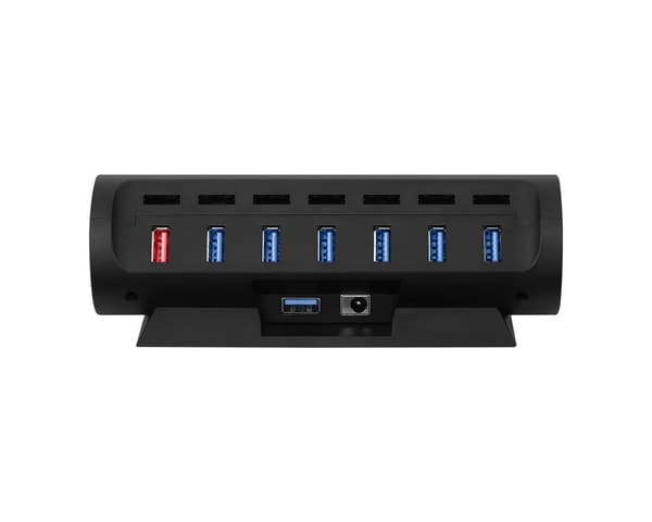 HUB CTRL 7, RGB 7-Port USB Hub, 12V - Svart