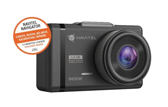 NAVITEL R450 NV DVR Camera FHD Night Vision w/Rear camera ready "R450NV" (timbru verde 1.2 lei)
