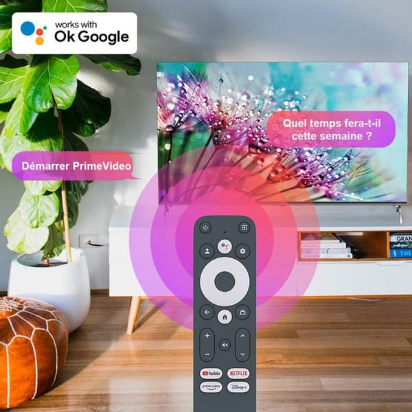 4K UHD HDMI Stick Android TV med Netflix, Disney+, YouTube, Prime Video, Chromecast, Google Play Store