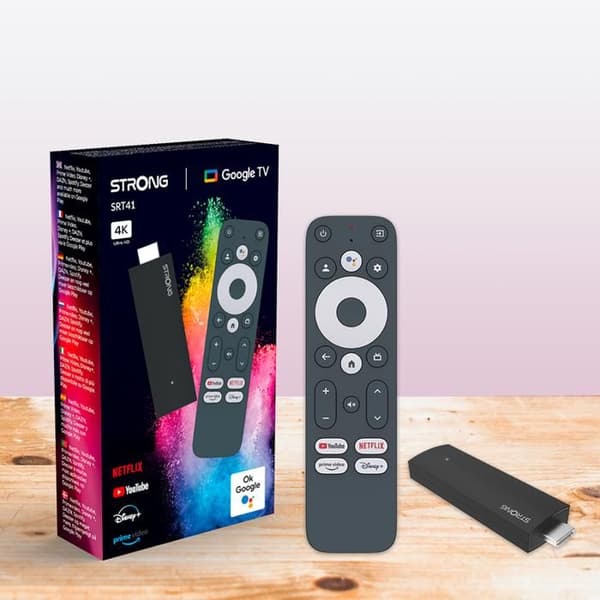 4K UHD HDMI Stick Android TV med Netflix, Disney+, YouTube, Prime Video, Chromecast, Google Play Store