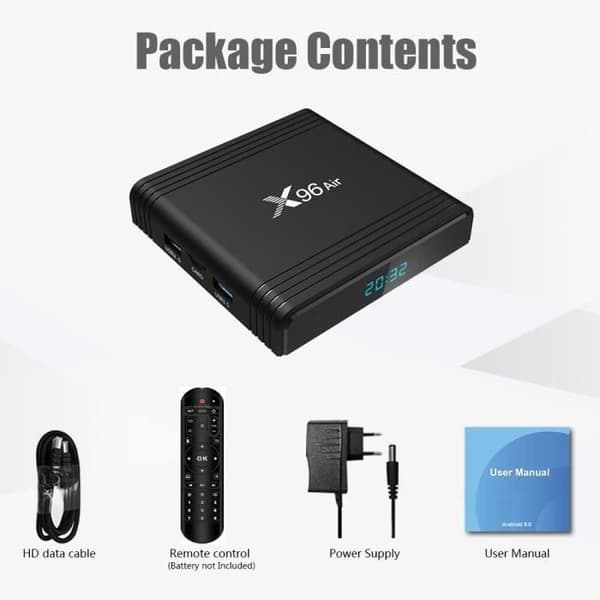 X96Air 4GB+32GB Android 9.0 Smart TV BOX S905X3 Dual WIFI Media Player