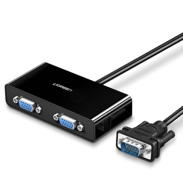 SPLITTER video Ugreen, "40254" 1 x VGA (T) la 2 x VGA (M), rezolutie full HD 1920 x 1440 la 60Hz negru, "20918" (timbru verde 0.8 lei)- 6957303829187