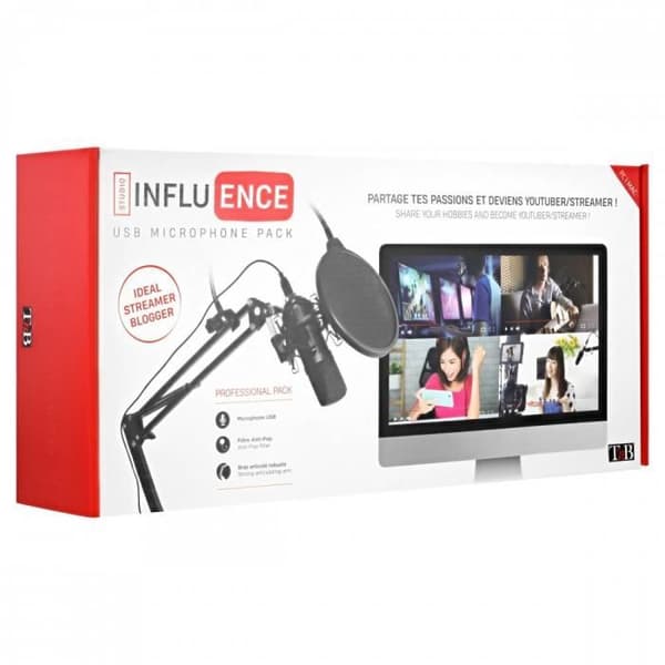 Micro Streamer Pack - TNB - Svart - 1 XLE kondensatormikrofon - Tillbehör ingår - Enkel streaming