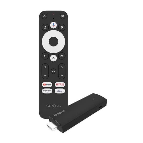 STRONG - SRT 41 - Streaming Box Android TV 4K - Chromecast - Wifi 5 - Bluetooth - Google Röstassistent - Dolby Atmos/Vision - HDR Svart