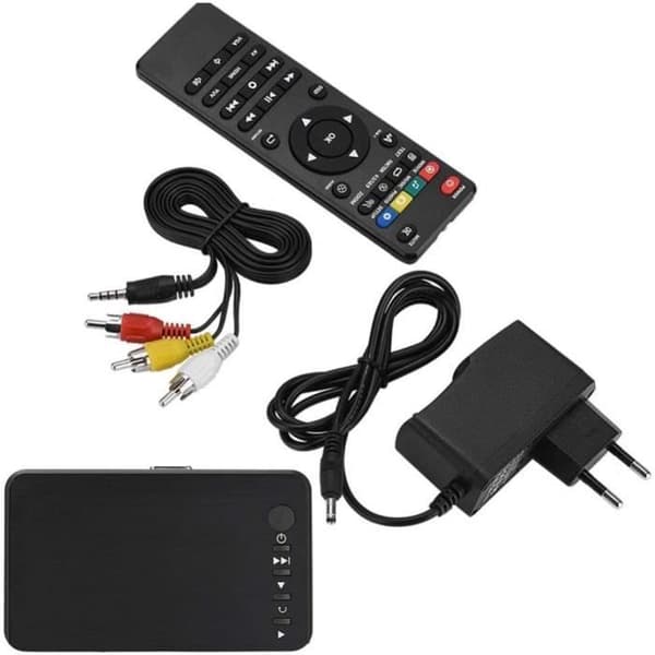 HD multimediaplayer Socobeta med IR fjärrkontroll 110V-240V EU Kontakt