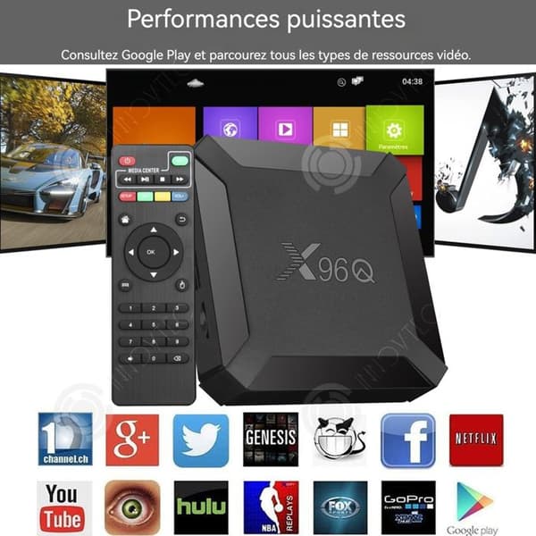 INN TV Box Android 10.0 TV-fodral 1GB RAM 8GB ROM Mini Smart TV Multimedia-spelare TV-fodral Stöder 4K HD/3D Multimedia WiFi 2.4G