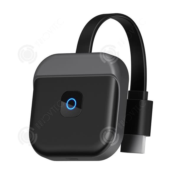 INN HDMI Trådlös 4K HDMI Adapter Dubbelband 5 GHz/2,4 GHz Kompatibel med OS/Android/Windows Stöder Miracast/DLNA/Airpla