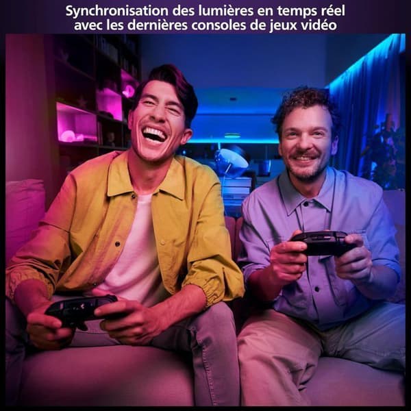Philips Hue Play HDMI synkbox 8K synkroniserar upp till 10 ljus med spel, filmer och musik. Hue Bridge krävs. Dolby Vision HDR10+
