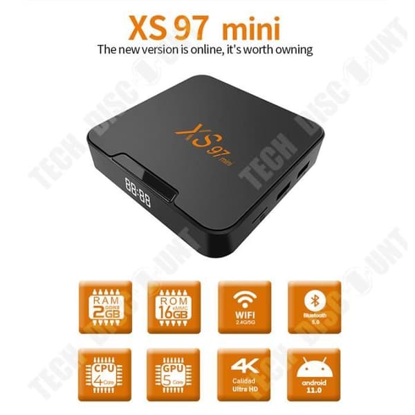 TD® Set-top box android11 TV box S905W2 dubbelband 5Gwifi Android box flerspråkig multifunktionsinställning nätverksuttag stabil hastighet