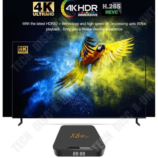 TD® Set-top box android11 TV box S905W2 dubbelband 5Gwifi Android box flerspråkig multifunktionsinställning nätverksuttag stabil hastighet