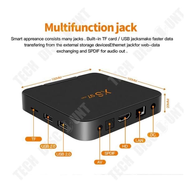 TD® Set-top box android11 TV box S905W2 dubbelband 5Gwifi Android box flerspråkig multifunktionsinställning nätverksuttag stabil hastighet