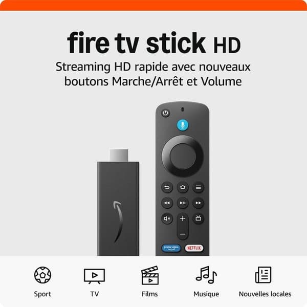 Smart TV Box - Amazon - Fire TV Stick - Full HD - 8 GB - WiFi, Bluetooth, HDMI