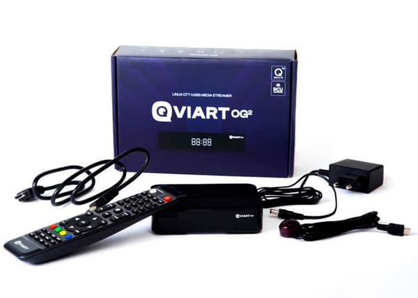 Qviart - OG2 - Mottagare Linux TV Över IP Stalker Full HD 1080p Definiera OS E2 Multiroom, Xtream, Youtube, Anpassningsbar