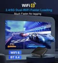 Miniatyrbild 4 av 5: TV BOX - 8K - Octa-kärna - 2/16GB - IPTV-enhet - Android 14.0 - Android TV - WiFi 2.4/5.8G - Bluetooth5.4 - HDR 10+
