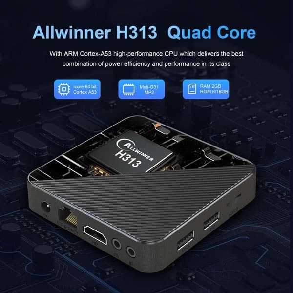X96 Mini - TV BOX - 4K - 2/16GB - IPTV-box - Android 11.0 - Android TV - WiFi 2.4/5.0G - HDR 10 - Mediaplayer