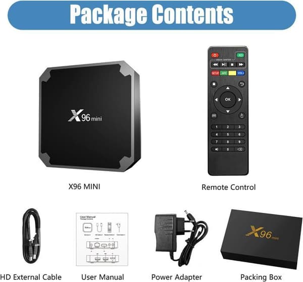 X96 Mini - TV BOX - 4K - 2/16GB - IPTV-box - Android 11.0 - Android TV - WiFi 2.4/5.0G - HDR 10 - Mediaplayer