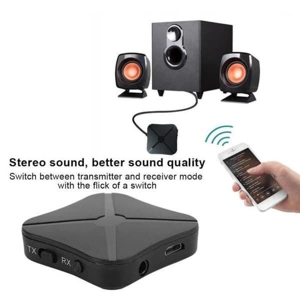 HURRISE HIFI Music Bluetooth Audio Transmitter Receiver 2 i 1 trådlös Bluetooth 5.0 HIFI Music Audio Receiver Transmitter