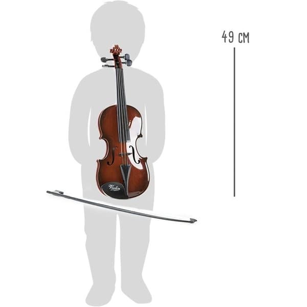 Violin för barn - HANDELSHAUS LEGLER - Liten fot 7027 - Plast i trälook - Svart rosett