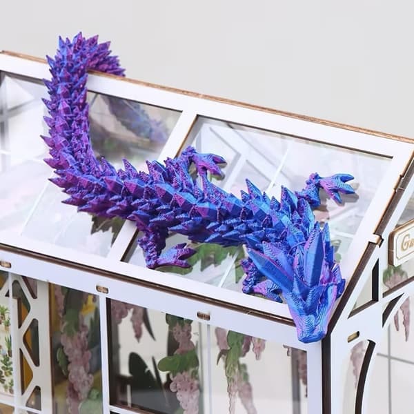 OBOSOE Surprise Dragon Egg med drage indeni, Mystery Dragon Egg, 3D-print Dragon Egg, Crystal Articulated Flexible Dragon.