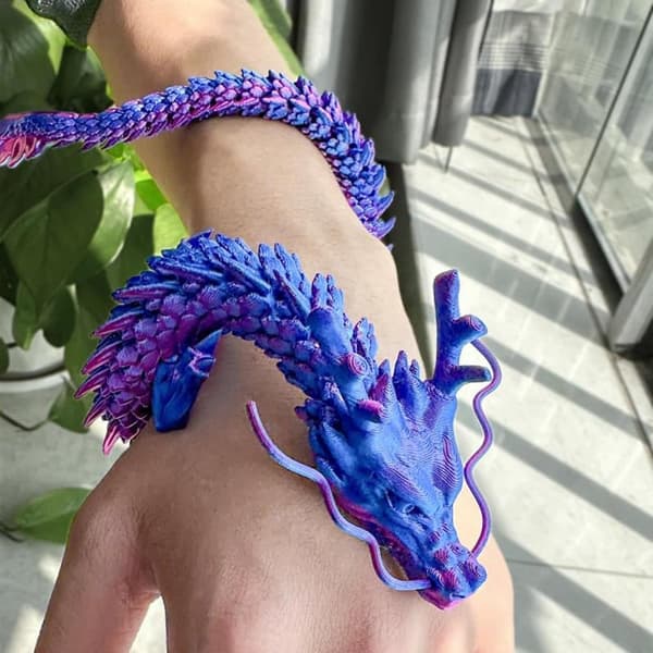 OBOSOE Surprise Dragon Egg med drage indeni, Mystery Dragon Egg, 3D-print Dragon Egg, Crystal Articulated Flexible Dragon.