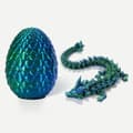 Miniatyrbillede 1 af 3: OBOSOE Surprise Dragon Egg med drage indeni, Mystery Dragon Egg, 3D-print Dragon Egg, Crystal Articulated Flexible Dragon.