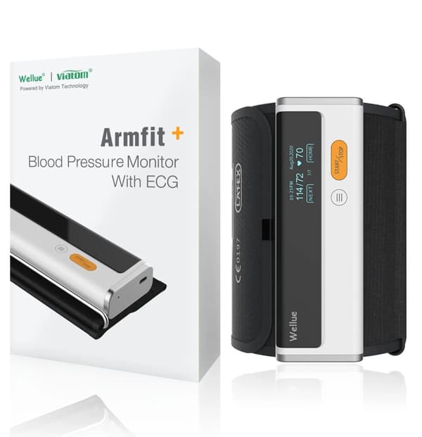 Overarm Blodtryksmåler, EKG-funktionalitet, Bluetooth-forbindelse,sort